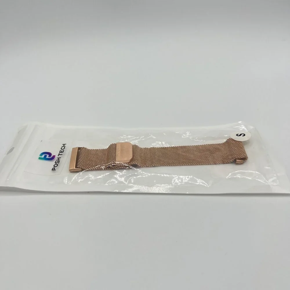 THE POSH TECH Mesh Replacement Band For Fitbit in Rose Gold Size S MSRP $20 NWT